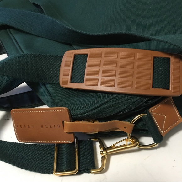 Perry Ellis Portfolio Commuter Briefcase Satchel Suitcase green Like New - Picture 5 of 16